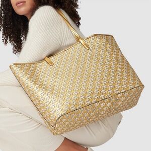 Lauren Ralph Lauren Monogram Shopper Tote – Gold -NWT